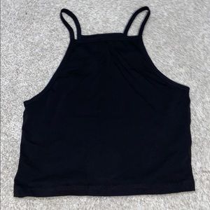 H&M Black Halter Crop Top